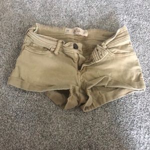 Hollister low rise short short khaki shorts